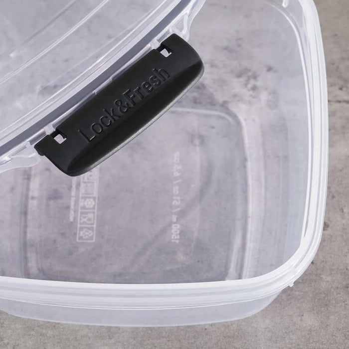 Porta Square Food Container 1.5L - Clear & Grey