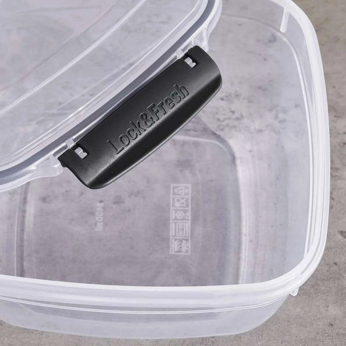 Porta Square Food Container 2.4L - Clear & Grey