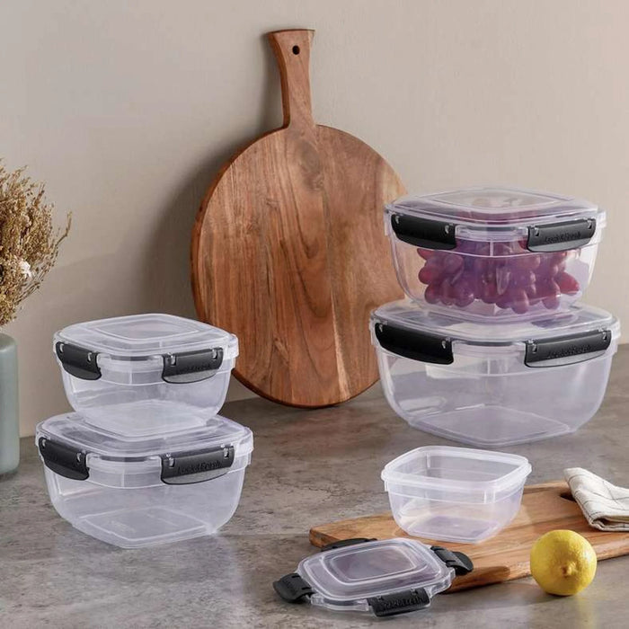 Porta Square Food Container 2.4L - Clear & Grey
