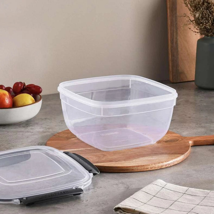 Porta Square Food Container 3.75L - Clear & Grey