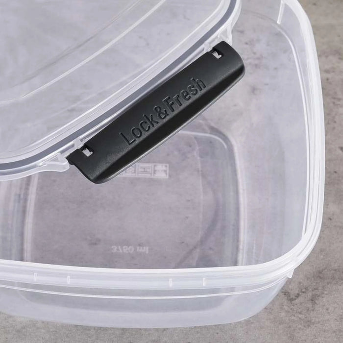 Porta Square Food Container 3.75L - Clear & Grey