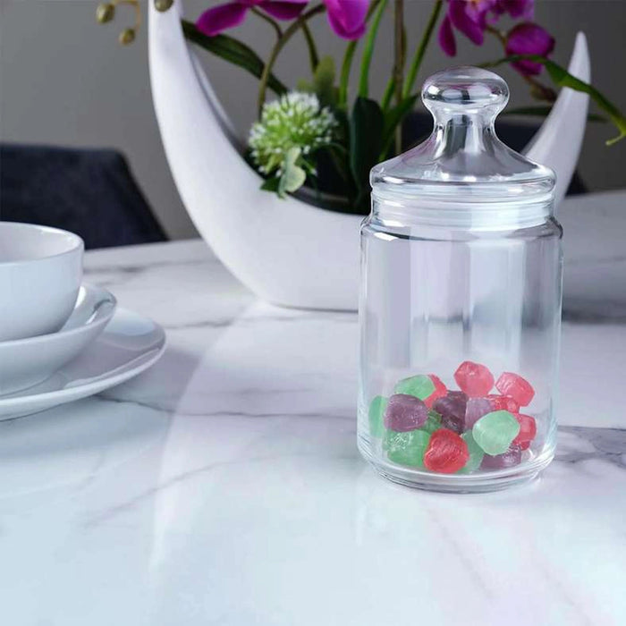 Pot Club Plain Jar 1L W/Lid-Clear Pan Home