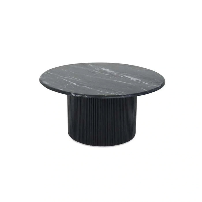 Povera Coffee Table Black Marble Black Wood