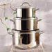 Pradeep 9-Piece Stainless Steel Cookware Set -Chrome Pan Home