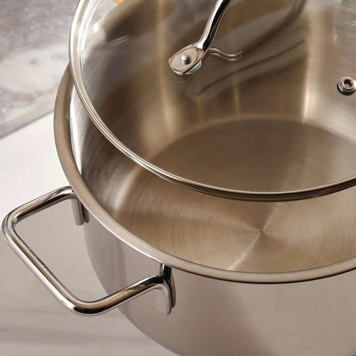 Pradeep 9-Piece Stainless Steel Cookware Set -Chrome Pan Home