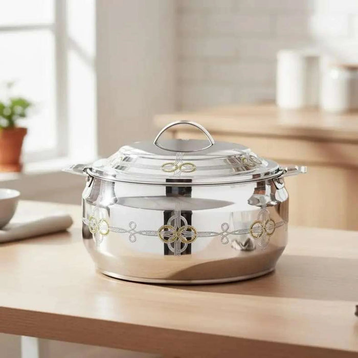 Pradeep Dinara Hotpot 5L - Chrome & Gold