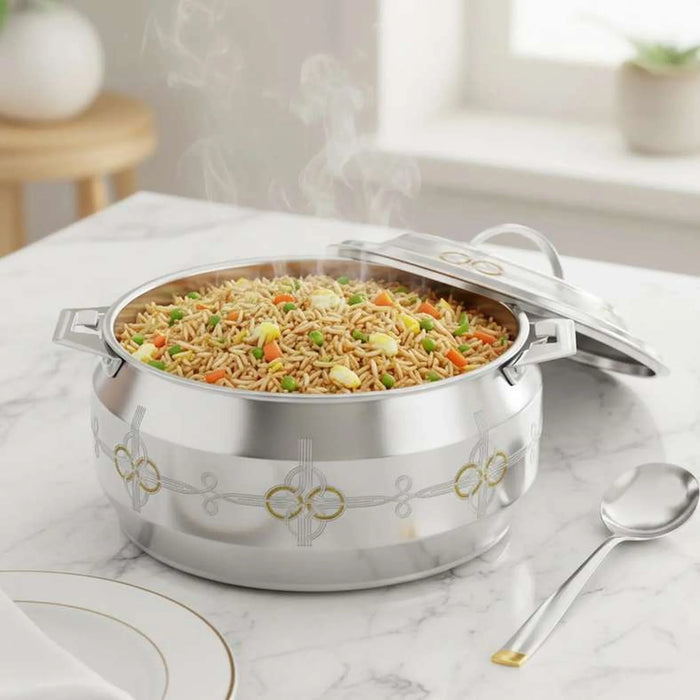 Pradeep Dinara Hotpot 5L - Chrome & Gold
