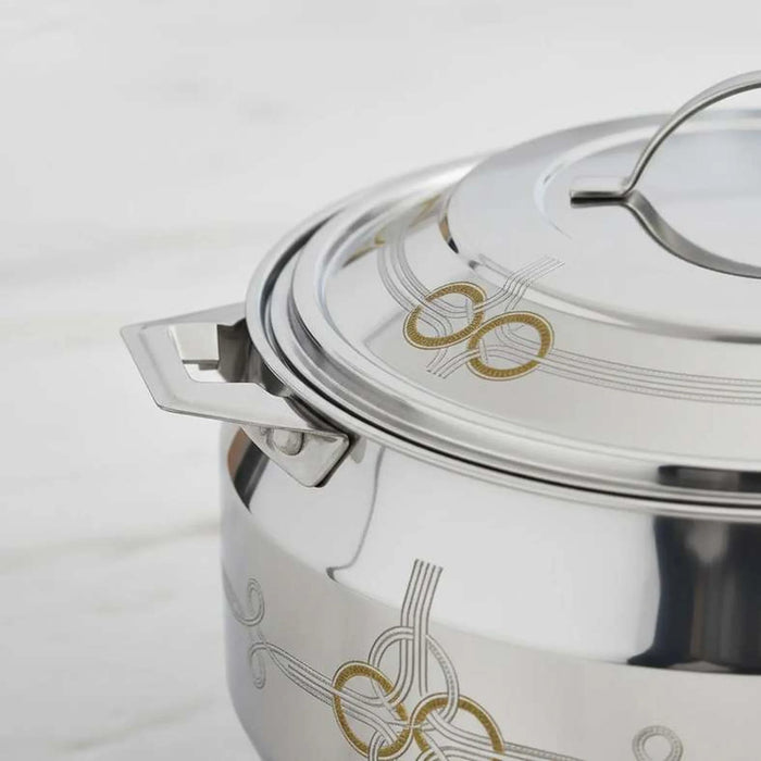 Pradeep Dinara Hotpot 5L - Chrome & Gold