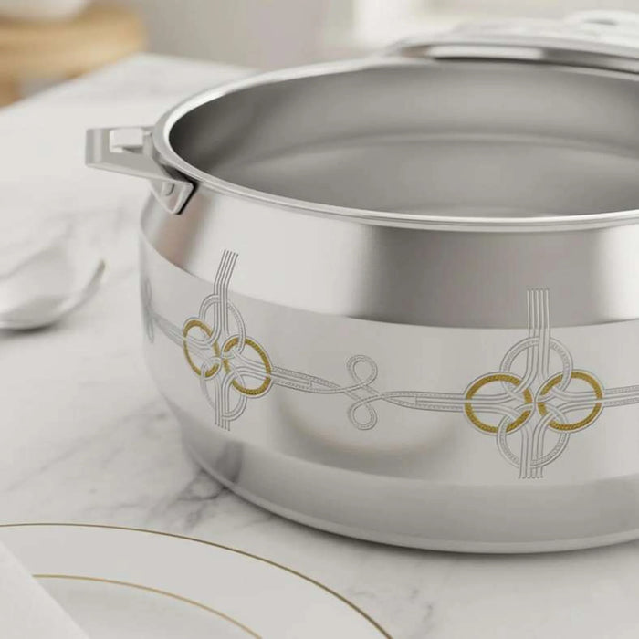 Pradeep Dinara Hotpot 5L - Chrome & Gold