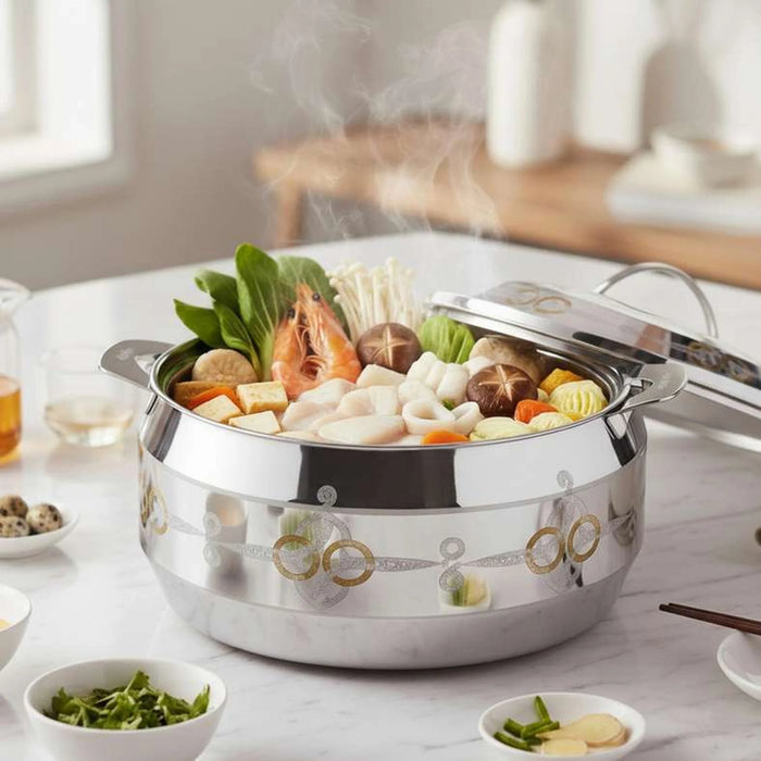 Pradeep Dinara Hotpot 7.5L - Chrome & Gold