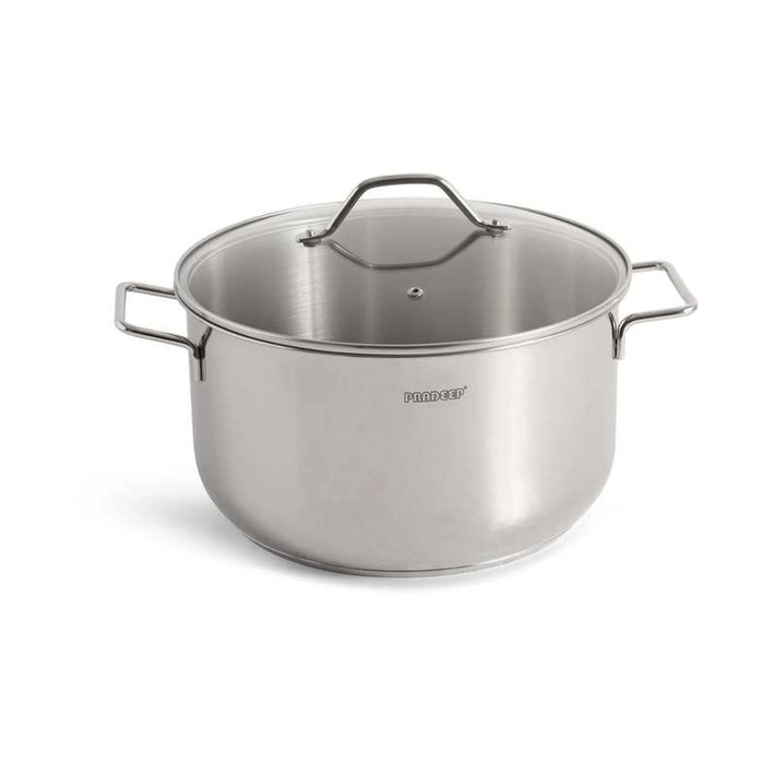 Pradeep Stainless Steel Cooking Pot With Lid Dia28Cm -Chrome