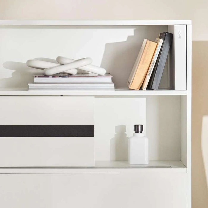 Prague Bed 180X200Cm With Usb Port - White