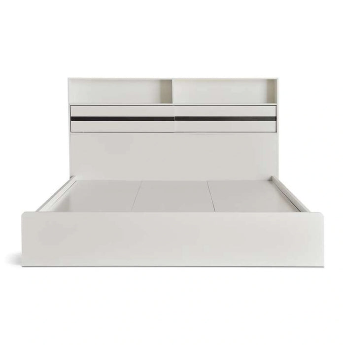 Prague Bed 180X200Cm With Usb Port - White