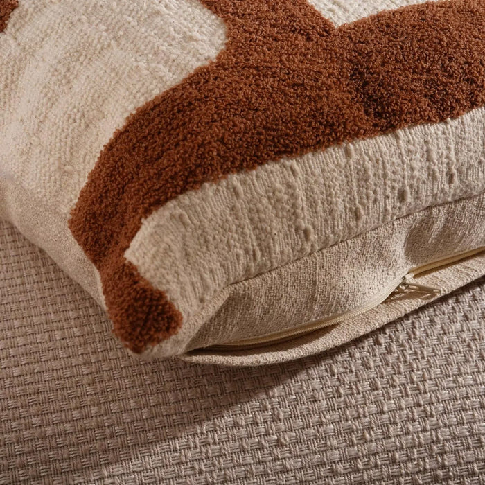 Prato Hand Embroidered Filled Cushion 50X50Cm - Rust
