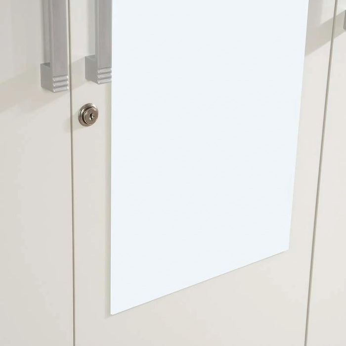Premier 3 Door Wardrobe With Mirror - White