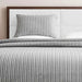 Premium Cotton Jersey Stripe 2-Piece Full Duvet Cover Set  160X200Cm - Grey Pan Home