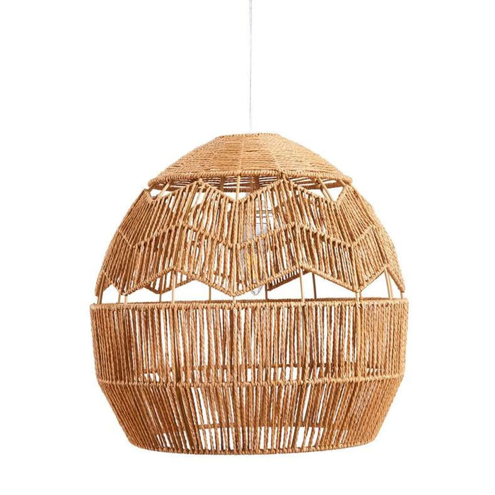 Prescott E27 Rattan Pendant Lamp Dia39X37.5Cm - Brown