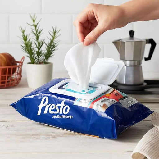 Presto Household Wet Wipes Universal 120 Pieces Set-White Pan Home