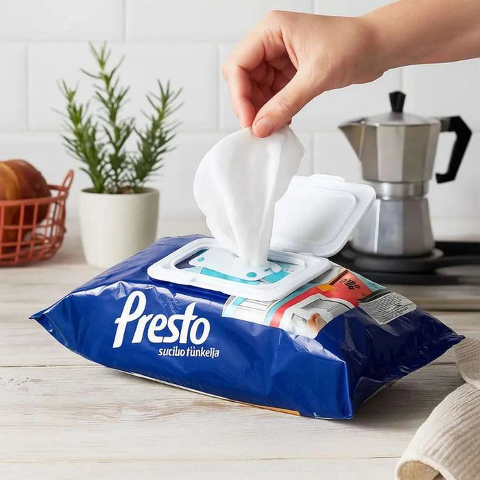 Presto Household Wet Wipes Universal 120 Pieces Set-White Pan Home