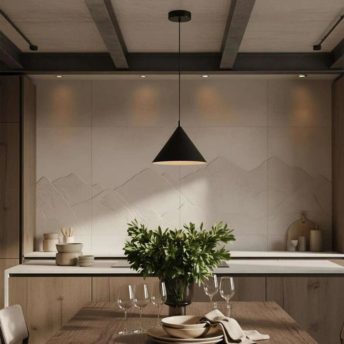 Preston E27 Metal Pendant Lamp 22X165Cm - Matt Black