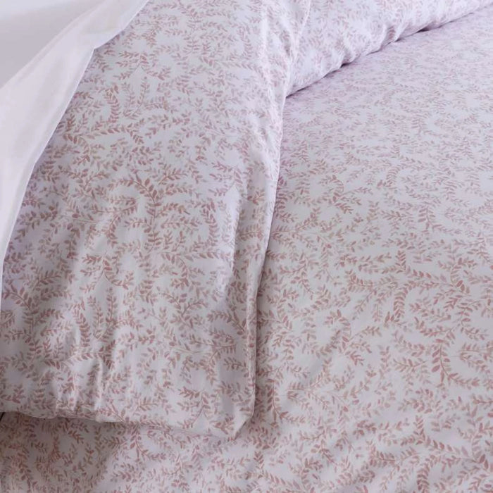 Prima Leaves 200 Tc 3-Piece Full Duvet Cover Set 160X200Cm - Blush