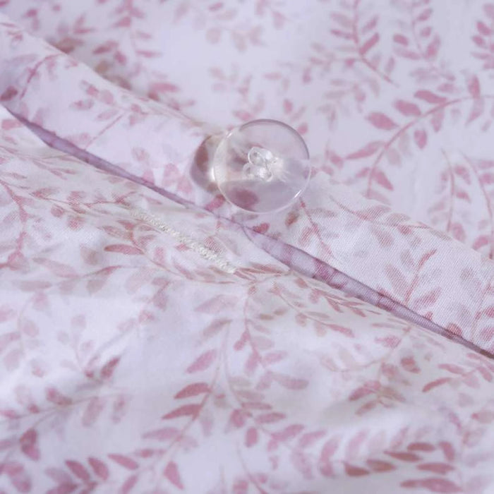 Prima Leaves 200 Tc 3-Piece Full Duvet Cover Set 160X200Cm - Blush