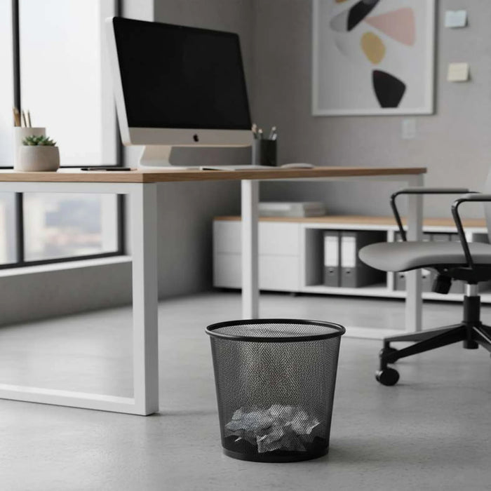 Primary Metal Waste Bin 12L 21X26X28Cm - Black