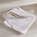 Prime Line Embroidered 4 Piece Fingertip Towel 30X30 Cm-White/Gold Pan Home