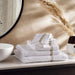 Prime Line Embroidered 4 Piece Fingertip Towel 30X30 Cm-White/Gold Pan Home