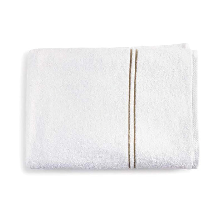 Prime Line Embroidered Bath Sheet 90X180 Cm-White/Gold Pan Home