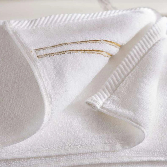 Prime Line Embroidered Bath Towel 70X140 Cm-White/Gold Pan Home