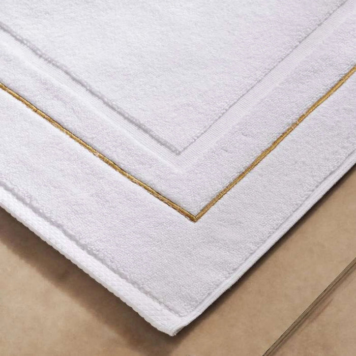 Prime Line Embroidered Bathmat  50X80 Cm-White/Gold Pan Home