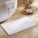Prime Line Embroidered Bathmat  50X80 Cm-White/Silver Pan Home