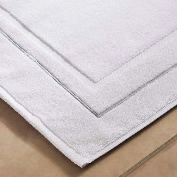 Prime Line Embroidered Bathmat  50X80 Cm-White/Silver Pan Home
