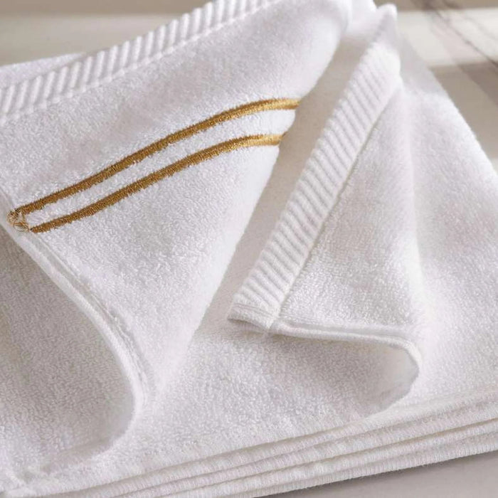 Prime Line Embroidered Hand Towel 50X100 Cm-White/Gold Pan Home