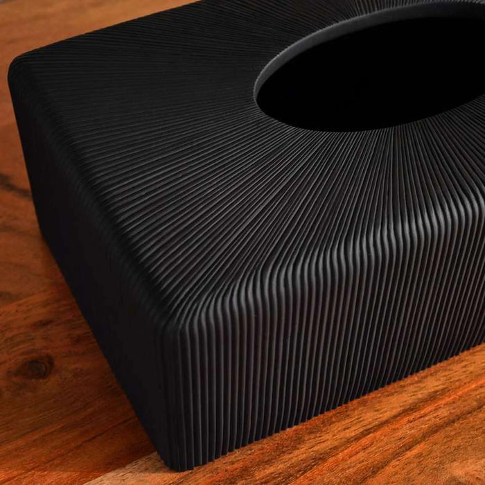 Prime Tissue Box Cover 27X15X10Cm - Black Pan Home