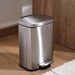 Primo Fingerprint Resistant Metal Pedal Bin - Chrome Pan Home