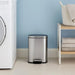 Primo Fingerprint Resistant Metal Pedal Bin - Chrome Pan Home