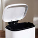 Primo Fingerprint Resistant Metal Pedal Bin 12L - White Pan Home