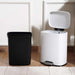 Primo Fingerprint Resistant Metal Pedal Bin 12L - White Pan Home