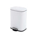 Primo Fingerprint Resistant Metal Pedal Bin 12L - White Pan Home