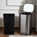 Primo Fingerprint Resistant Metal Pedal Bin 35X31.5Xh60.2Cm 30L - Chrome Pan Home