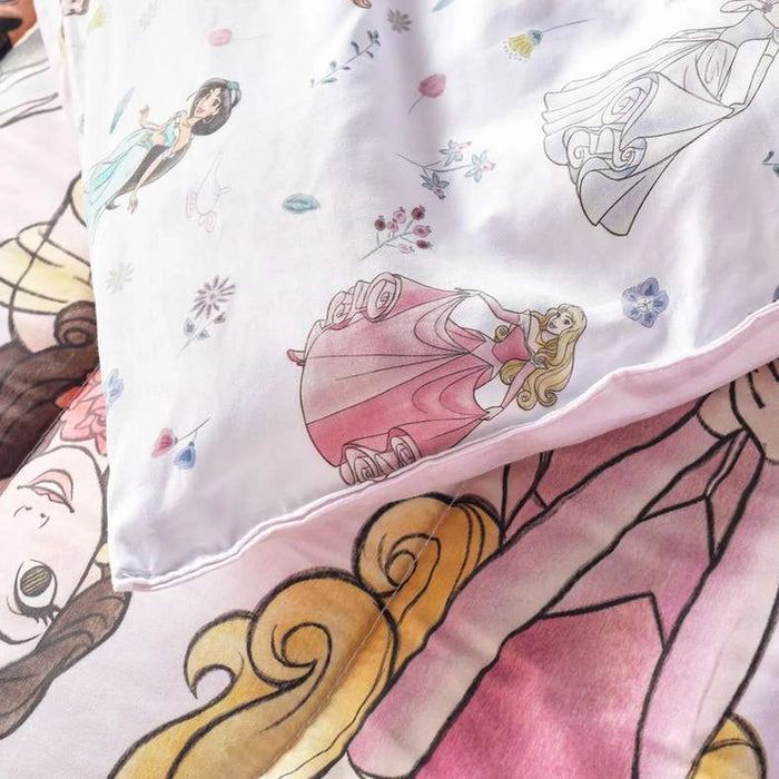 Princess 2 Piece Comforter Set 135X220 Cm - Pink
