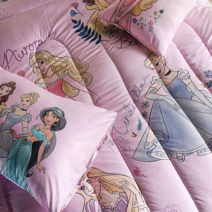 Princess 4 Piece Bed In A Bag 135X220Cm - Pink