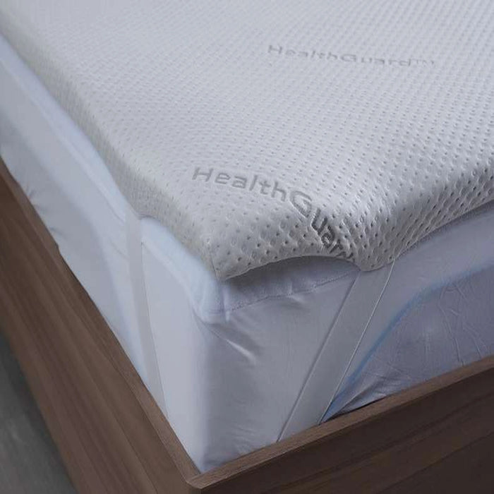 Protection Healthguard Memory Foam Mattress Topper 160X200X4cm-White
