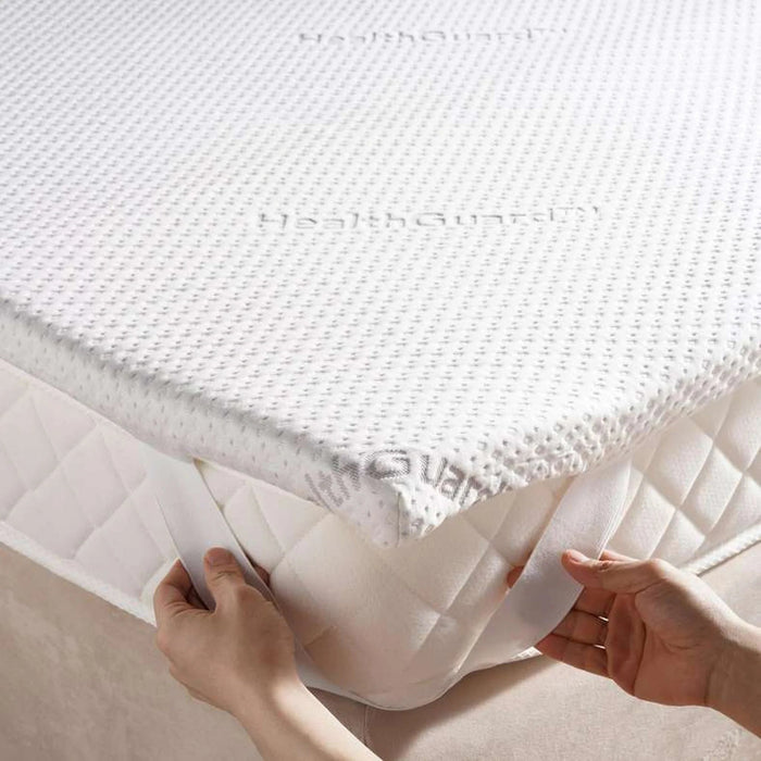 Protection Healthguard Memory Foam Mattress Topper 200X200X4Cm-White Pan Home