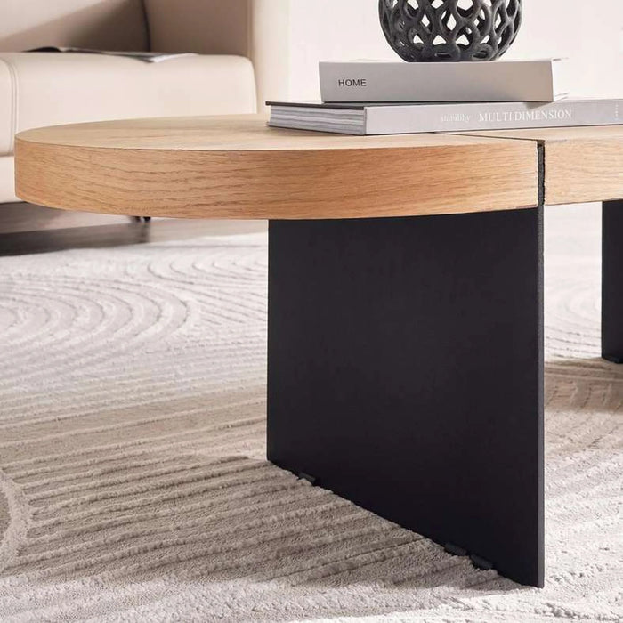 Pulse Coffee Table - Natural & Black