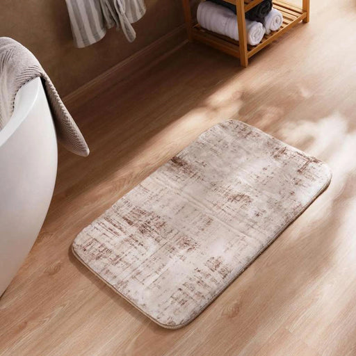 Pyke Comfy Printed Bathmat  70X120Cm - Taupe Pan Home