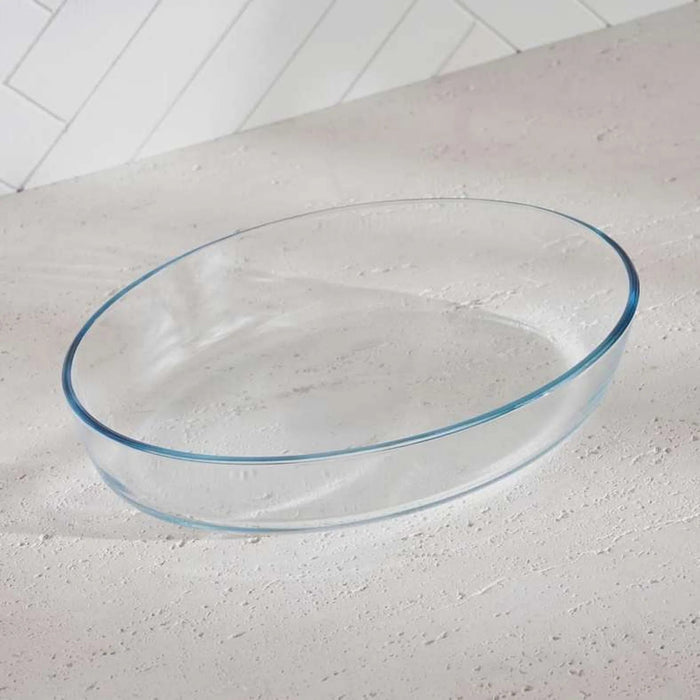 Pyrex Borosilicate Glass Oval Baking Dish 30X21X6Cm - Clear Pan Home