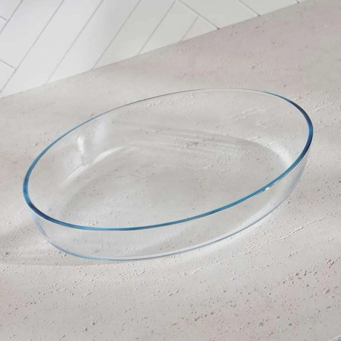 Pyrex Borosilicate Glass Oval Baking Dish 35X24X6Cm - Clear Pan Home